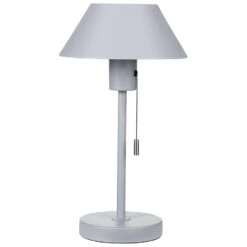 Beliani Tafellamp CAPARO - Grijs Ijzer