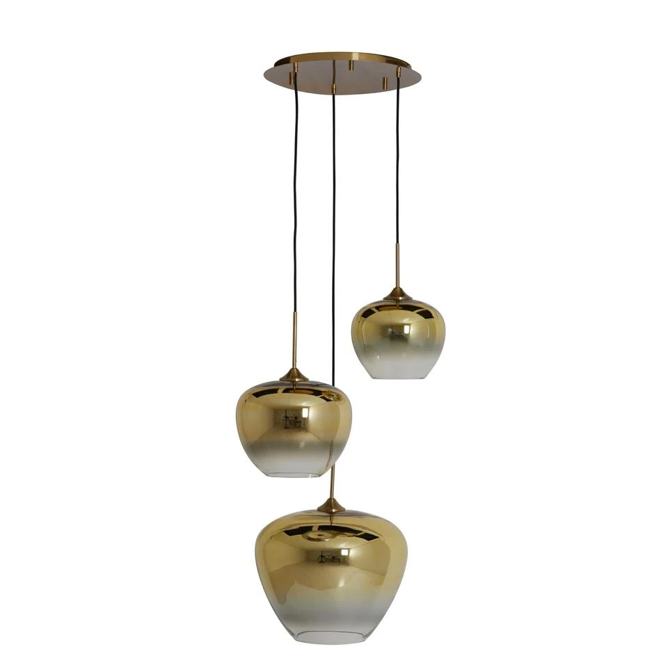 Hanglamp Mayson - Glas Goud - Ø40cm - 3L 1 Hanglamp Mayson - Glas Goud - Ø40cm - 3L