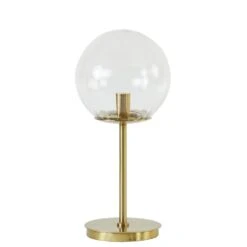 Tafellamp Magdala - Glas/Goud - Ø20cm