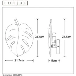 Lucide LIEV Wandlicht E14/25W H28.5cm Groen -Leen Bakker 1000090126 0103
