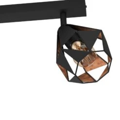 EGLO Carlton 7 Spot - E27 - 73 Cm - Zwart/Koper - Staal -Leen Bakker 1000090422 0102