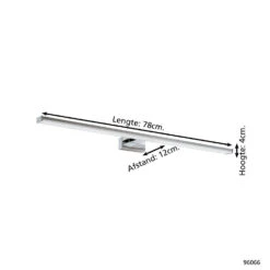 EGLO Batholino Pandella 1 - Spiegellamp - 1 Lichts - Chroom, Zilver -Leen Bakker 1000091145 0103