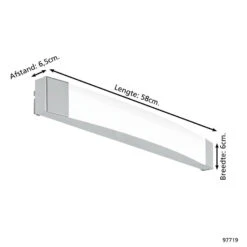 EGLO Siderno Spiegellamp - LED - 58 Cm - Grijs -Leen Bakker 1000091151 0103
