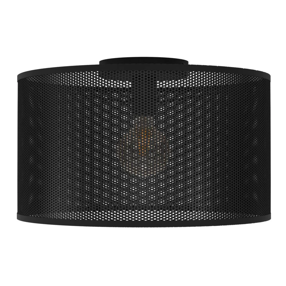 EGLO Manby Plafondlamp - E27 - Ø 45 Cm - Zwart - Staal 1 EGLO Manby Plafondlamp - E27 - Ø 45 Cm - Zwart - Staal