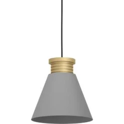 EGLO Twicken Hanglamp - E27 - Ø 22 Cm - Grijs/Goud -Staal -Leen Bakker 1000092701 0102