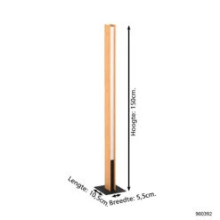 EGLO Connect.z Anchorena-Z Vloerlamp - 150cm - Bruin/Zwart/Wit - RGB -Leen Bakker 1000092715 0103