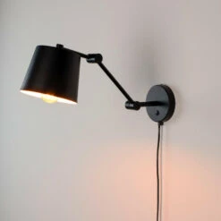 Puur Ystad Wandlamp - Metaal - Zwart -Leen Bakker 1000093584 0103