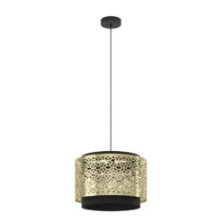 EGLO Sandbach Hanglamp - E27 - Ø 42 Cm - Zwart/Goud - Staal