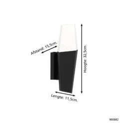 EGLO FARINDOLA Wandlamp - Buitenverlichting - E27 - Zwart 7 EGLO FARINDOLA Wandlamp - Buitenverlichting - E27 - Zwart -Leen Bakker 1000095039 0103