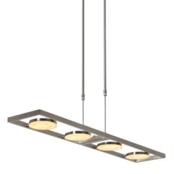 Steinhauer Hanglamp Soleil - 4 Lichts - 120x122 Cm - Mat Chroom