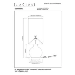 Lucide ESTERAD Vloerlamp - Zwart -Leen Bakker 1000095488 0103