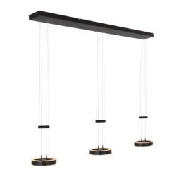 Steinhauer Hanglamp Piola - 3 Lichts - 120x90 Cm - Zwart -Leen Bakker 1000095628 0103
