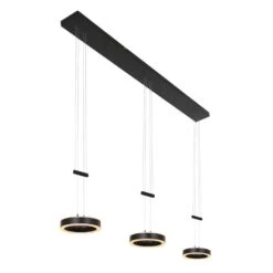 Steinhauer Hanglamp Piola - 3 Lichts - 120x90 Cm - Zwart