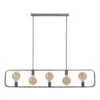Industriële Hanglamp Stephanie 5-lichts - 4x130x150 Cm - Metaal - Grijs