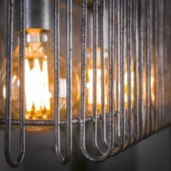 Industriële Hanglamp Sven Rechthoekig 5-lichts - 25x120x150 Cm - Metaal - Grijs -Leen Bakker 1000098720 0102