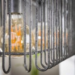 Industriële Hanglamp Sven Rechthoekig 5-lichts - 25x120x150 Cm - Metaal - Grijs -Leen Bakker 1000098720 0103