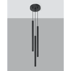 Sollux Hanglamp Pastelo - 3 Lichts - 20 X90 Cm - Zwart -Leen Bakker 1000098960 0102