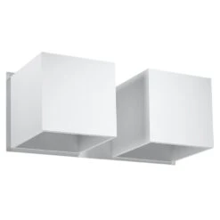 Sollux Wandlamp Quad - 2 Lichts - 12 X11 Cm - Wit