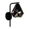 EGLO Carlton 4 Wandlamp - E27 - 16 Cm - Zwart/Koper