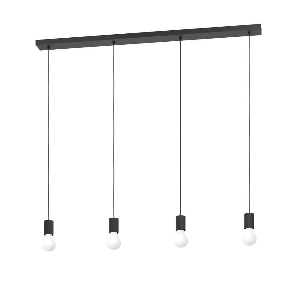 EGLO Nogalte Hanglamp - E27 - 117 Cm - Rechthoek - Zwart 1 EGLO Nogalte Hanglamp - E27 - 117 Cm - Rechthoek - Zwart