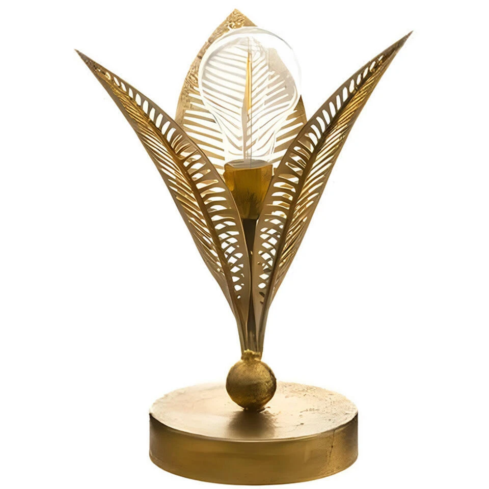 Atmosphera Tafellamp Goud - Blad - 24,5 Cm - Slaapkamer/Woonkamer 1 Atmosphera Tafellamp Goud - Blad - 24,5 Cm - Slaapkamer/Woonkamer