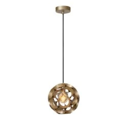 Lucide HANNELORE Hanglamp - Mat Goud / Messing