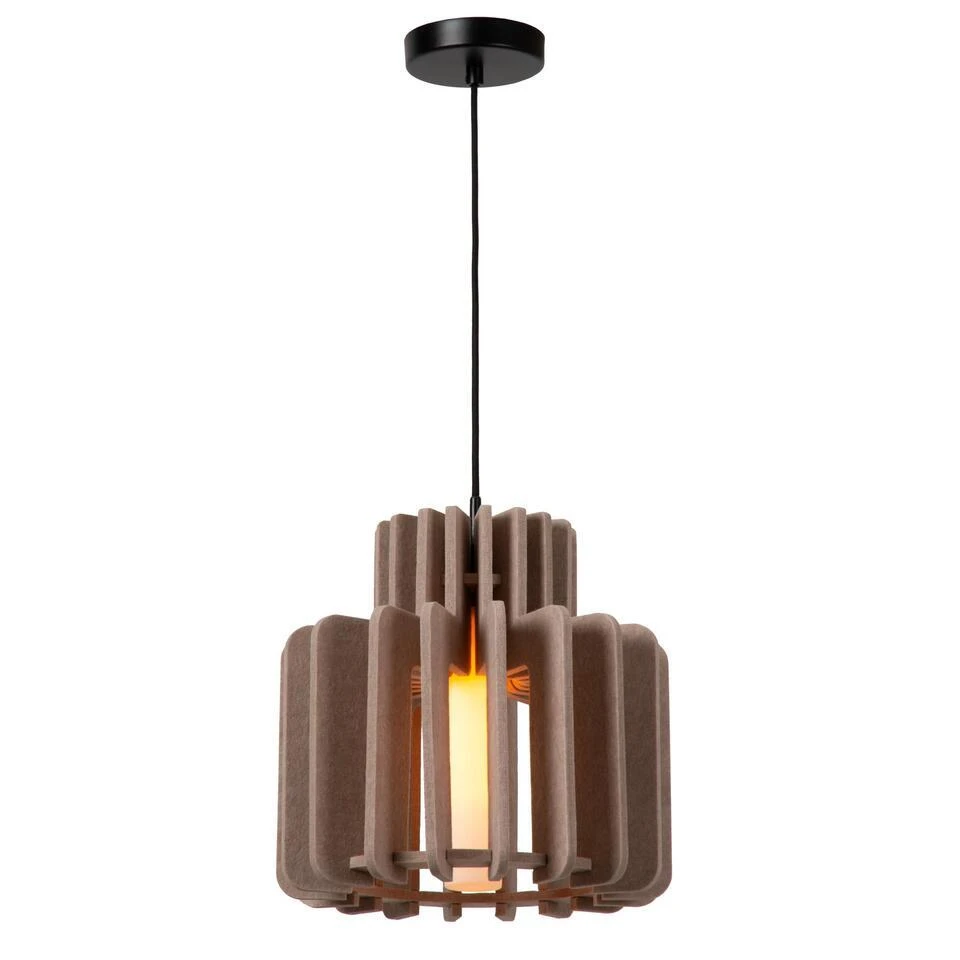 Lucide ROLLO Hanglamp - Taupe 1 Lucide ROLLO Hanglamp - Taupe