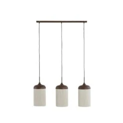 Hanglamp Dania - Bruin/Crème - 90x22x32cm - 3L