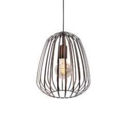 EGLO Espinal Hanglamp - 3xE27 - B 90 Cm - Brons - Staal