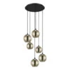 EGLO Lemorieta Hanglamp - E27 - 6-lichts - Ø 57 Cm - Zwart/Goud