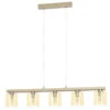 EGLOCastralvoHanglamp-5lichts-E27-Hout/Glas- Bruin