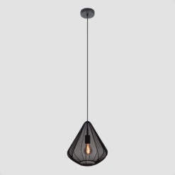 EGLO Dolwen Hanglamp - E27 - Ø 33,5 Cm - Zwart - Textiel