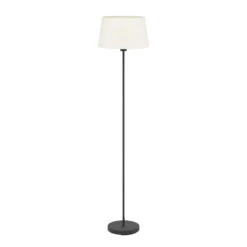 EGLO Febres Staande Lamp - E27 - Teddy Stof - Zwart/Wit