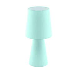 EGLO Carpara Tafellamp - E27 - H 47 Cm - Textiel - Wit/Blauw