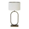 Tafellamp Jamiri/Velours - Ant, Brons/Off White - Ø30x67cm