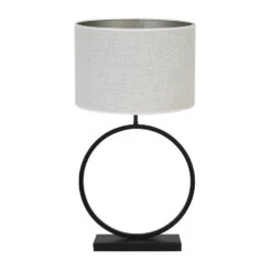 Tafellamp Liva/Saverna - Zwart/Eiwit - Ø40x78,5cm