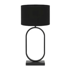 Tafellamp Jamiri/Livigno - Zwart/Zwart - Ø30x67cm