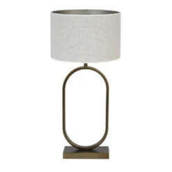 Tafellamp Jamiri/Saverna - Ant, Brons/Eiwit - Ø30x67cm