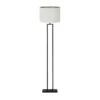 Vloerlamp Shiva/Velours - Zwart/Off White - Ø40x170cm