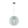 EGLO Fabessa Hanglamp - E27 - Hout - Wit:Grijs