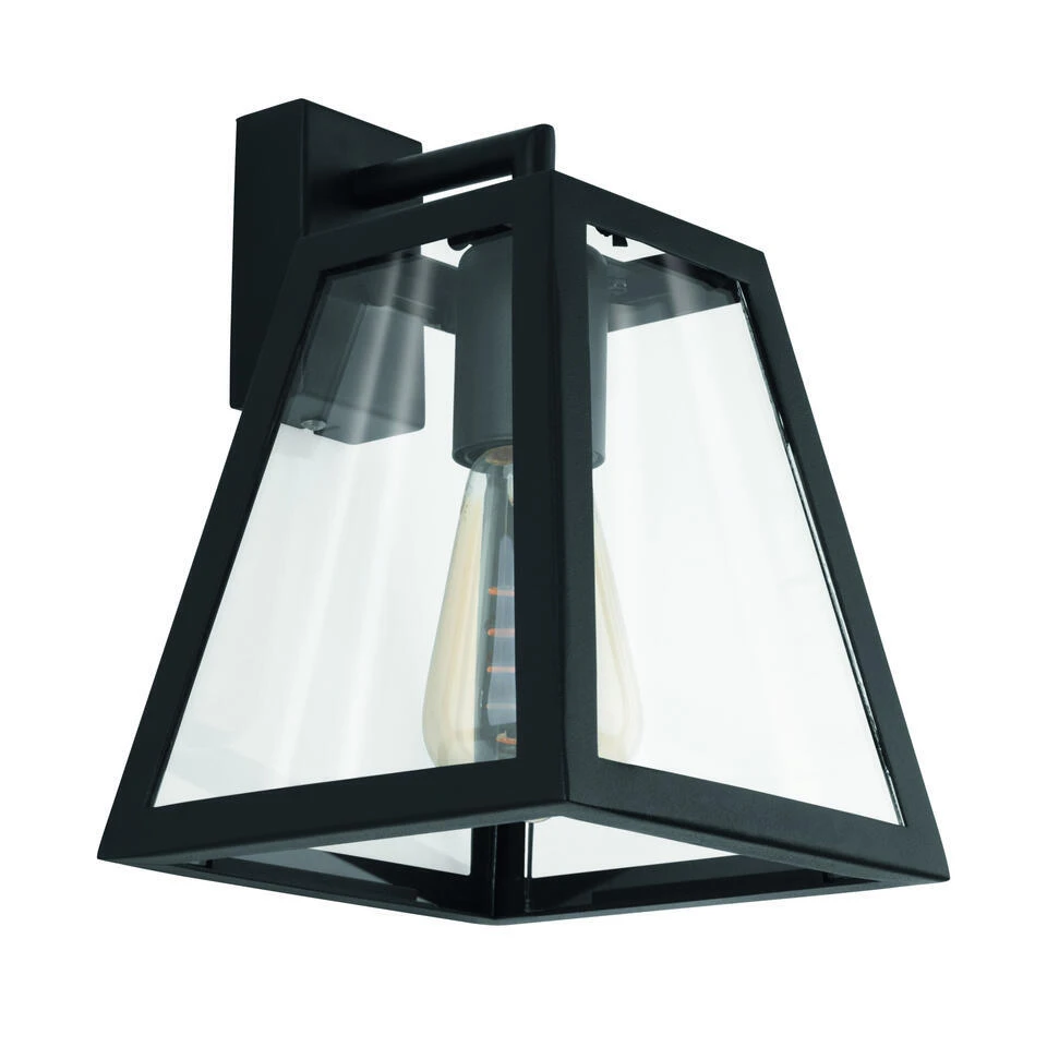 EGLO Amesbury 1 Wandlamp - E27 - Glas - Zwart 1 EGLO Amesbury 1 Wandlamp - E27 - Glas - Zwart