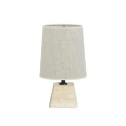 Tafellamp Kardan/Breska - Zand/Wit - 21x17,5x42cm