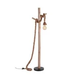 Paul Neuhaus Vloerlamp Rope - H 150 Cm - Bruin Zwart