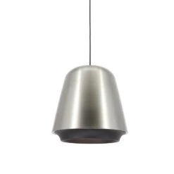 Artdelight Hanglamp Santiago - Ø 35 Cm - Mat Chroom - Zwart