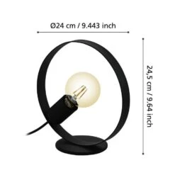 EGLO Frijolas Tafellamp - E27 - Staal - Zwart -Leen Bakker 13388341bcf3417fb5a6ff7c44cf925b