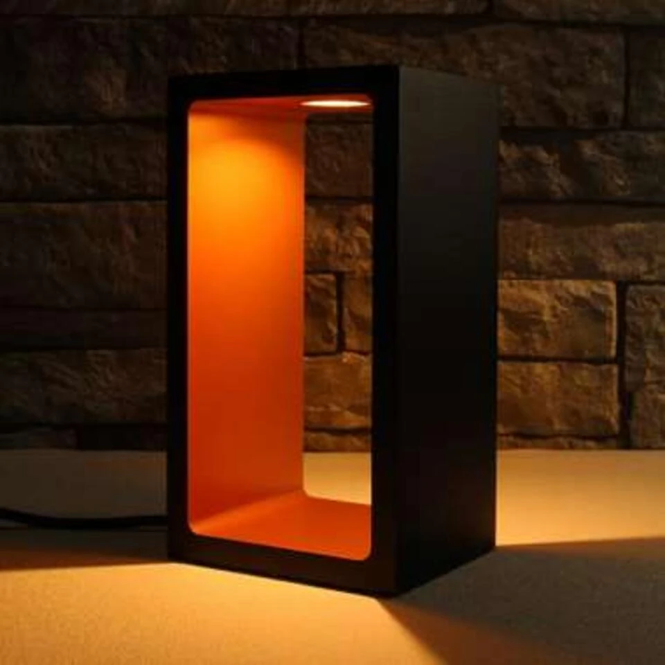 Artdelight Tafellamp Corridor - H 18 Cm B 10 Cm - Zwart-goud 2 Artdelight Tafellamp Corridor - H 18 Cm B 10 Cm - Zwart-goud - Afbeelding 2