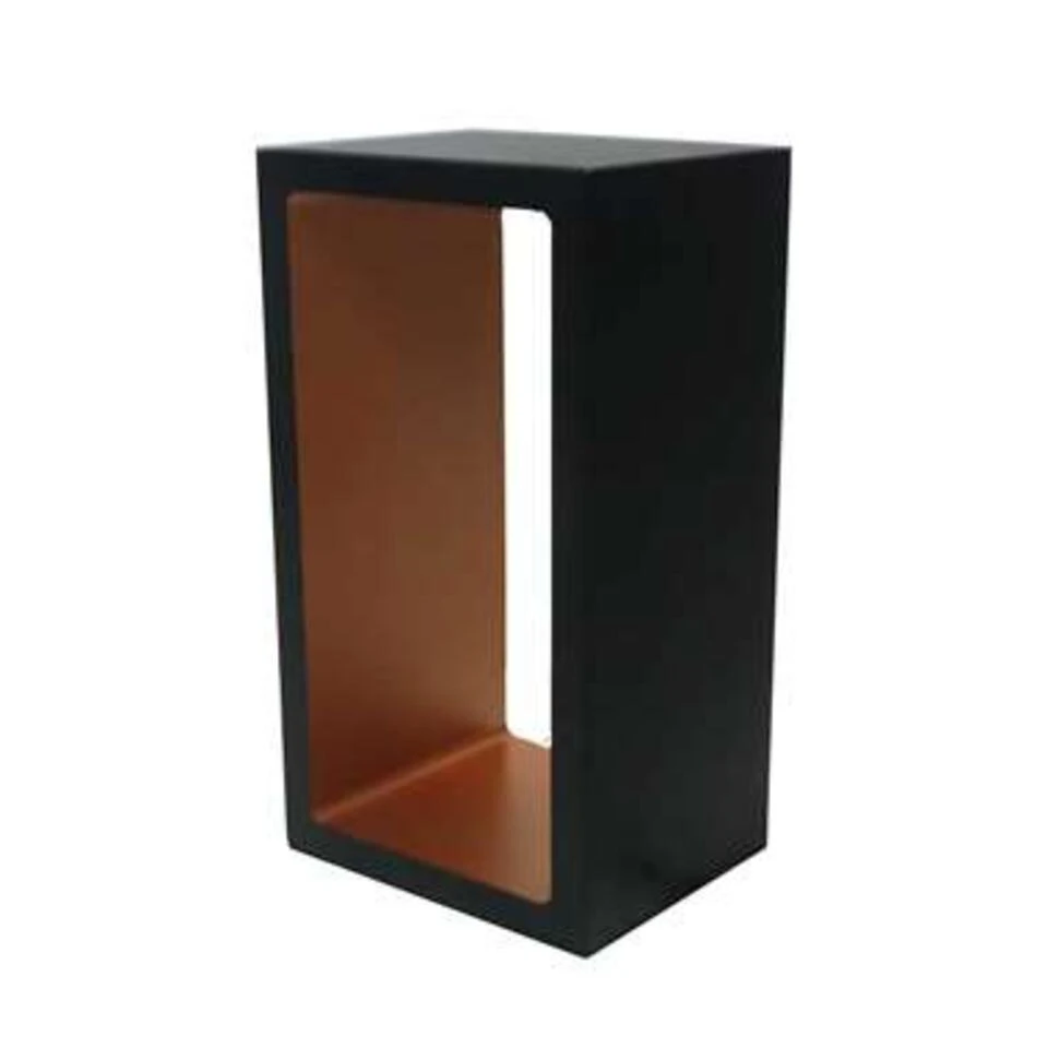 Artdelight Tafellamp Corridor - H 18 Cm B 10 Cm - Zwart-goud 3 Artdelight Tafellamp Corridor - H 18 Cm B 10 Cm - Zwart-goud - Afbeelding 3