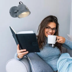 Spot Mexlite Paco 1311gr Grijs -Leen Bakker 1495421493 0102