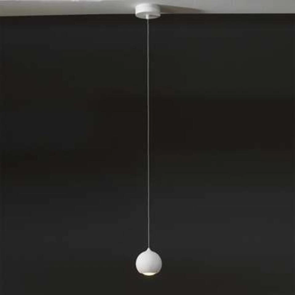 Artdelight Hanglamp Denver - 1 Lichts - Ø 10 Cm - Wit 3 Artdelight Hanglamp Denver - 1 Lichts - Ø 10 Cm - Wit - Afbeelding 3