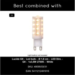 Lucide DAVY Wandlamp - Grijs -Leen Bakker 15d644d63f774c3d8d185b6aaa3e5d6f 1